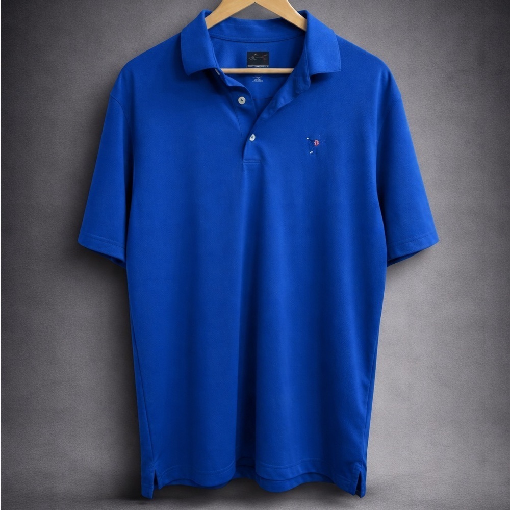 Greg Norman Play Dry Golf Polo Blue Men’s Large Performance Shirt